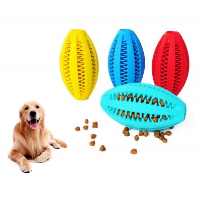 Dog Toy Ball Nontoxic Bite Resistant Rubber Dog Tooth Chew Cleaning Interactive Toy IQ Training Ball